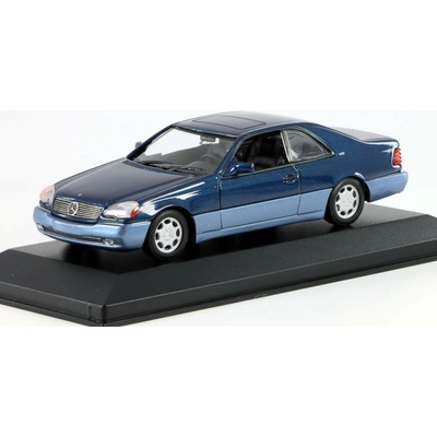 Mercedes-Benz 600 SEC C140 1992 modrá Minichamps 1:43