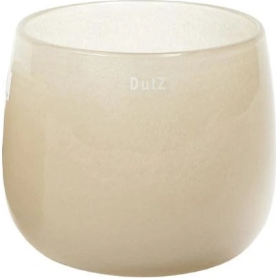 Skleněný květináč DutZ Pot, výška 11 cm, průměr 13 cm, barva béžová