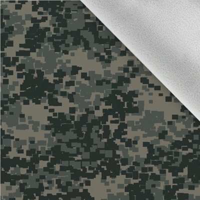 Takoy Látka softshell zimní maskáč pixel zelený