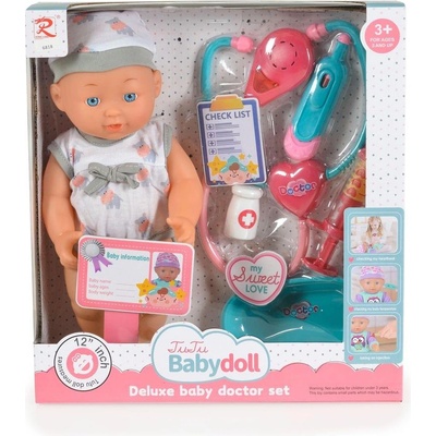 Moni Кукла 31см със стетоскоп и звук Hippo 6818 (3800146223595)