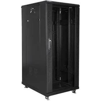 Image 1 of Lanberg Комуникационен шкаф, Lanberg rack cabinet 19" free-standing 27U / 600x800 self-assembly flat pack, black (FF01-6827-12B)