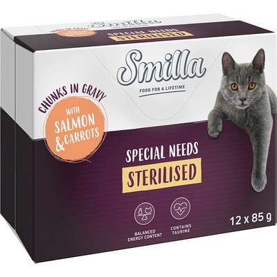 Smilla Sterilised s lososem a mrkví se zeleninou 24 x 85 g