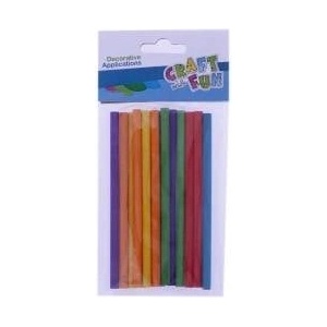 Craft with fun Colored wooden sticks 15pcs