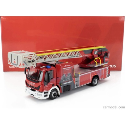 Eligor Iveco fiat Eurocargo Magirus Truck Ttl M32l as Scala Turnable Ladder Sapeurs Pompiers 2012 Červená Bílá 1:43