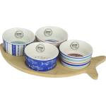 Kitchen goods КУПИ ЗА СЕРВИРАНЕ НА ТАПАС 873213 С БАМБУКОВ ПОДНОС К-КТ 4бр (873213)