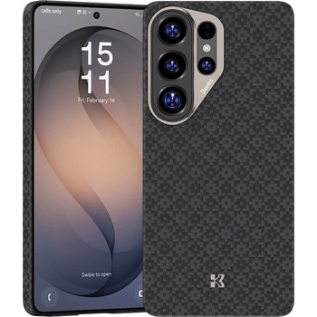 Benks Кевларен кейс с MagSafe за Samsung Galaxy S26 Ultra - Benks ArmorGrid ArmorAir Magnetic Kevlar Metal Frame Case 600D (черен) (E050)