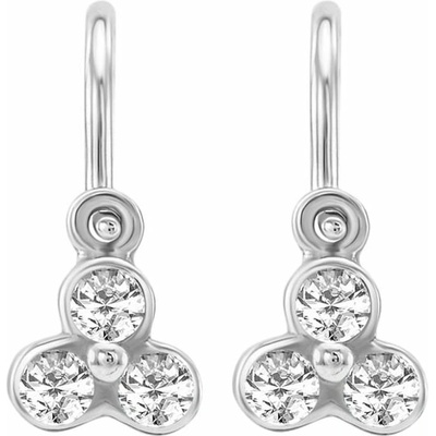 Eppi Zlaté detské náušnice s moissanitmi Jasmine EP44360