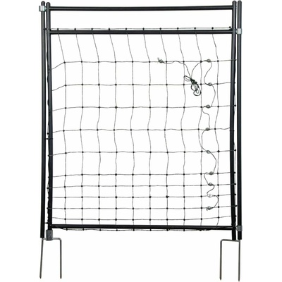 Vchodová branka k síti pro elektrický ohradník, výška 110 cm, šířka 86 cm, dvojitý hrot