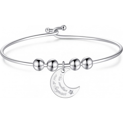 S`Agapo pevný oceľový náramok s nechtíkom Be My Always SBM69