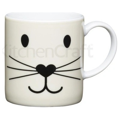 Kitchen Craft šálek na espresso Porcelain Cat Face 80 ml