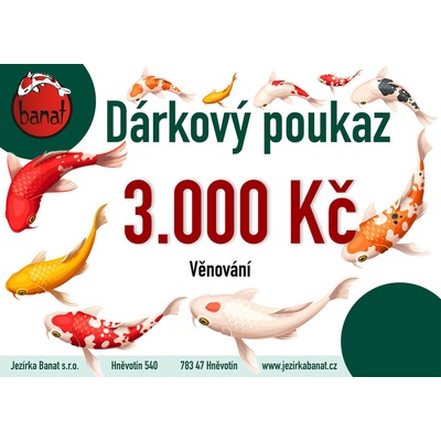 Banat Darčeková poukážka v hodnote 3 000 Kč
