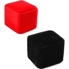 J+J Style Sametová krabička na prstýnek Červená P_1316