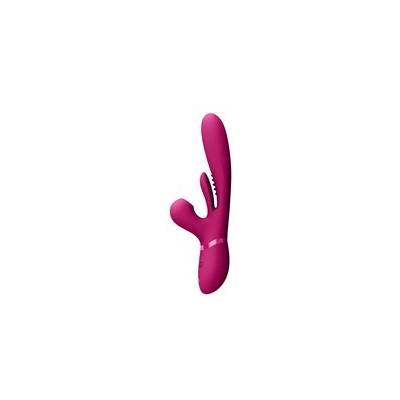 VIVE Kura Thrusting G Spot с пляскащ език и Pulse Wave стимулатор, розов (P23860)