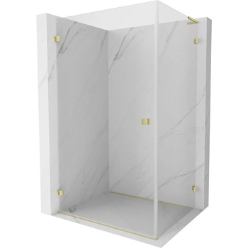 Mexen Lunar-B L душ кабина лява 90 x 80 см, прозрачна, злато матово - 832L-090-080-55-00-L (832L-090-080-55-00-L)