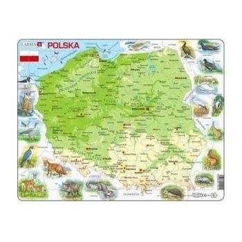 TACTIC Ukladanka Map Poland Physical Animal Maxi