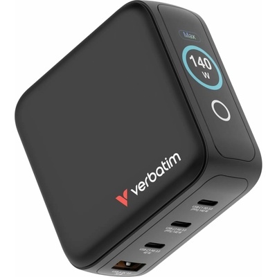 Verbatim Mini GaN 3× PD 140 W, 1× QC 3.0