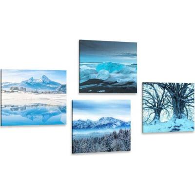 Set obrazů sněhové království - 4x 40x40
