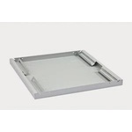 TRITON Plate with perforation 19, 1U/550mm, load 80kg, grey