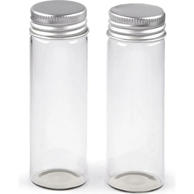 Skleněná lahvička se šroubovacím víčkem 30x90 mm Varianta: transparent, Balení: 9 ks 58578/149764/269435