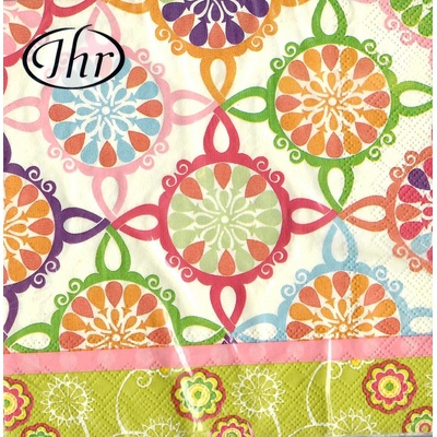 IHR Servítky veľké Tile Pink 33x33cm
