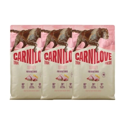 Carnilove True Fresh Dog Adult Turkey 3 x 4 kg