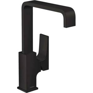 Hansgrohe Metropol - Смесител за умивалник с изпускателен клапан Push-Open, матово черно 32511670 (32511670)