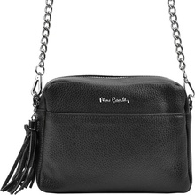 Pierre Cardin kožená crossbody kabelka s retiazkou čierna G1652