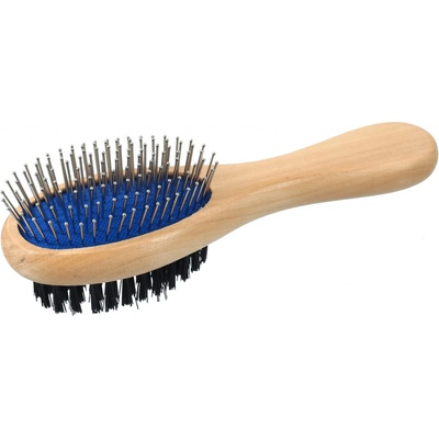 Dog Fantasy Kartáč hroty nylon oboustranný dřevo S 17 cm – Zboží Mobilmania