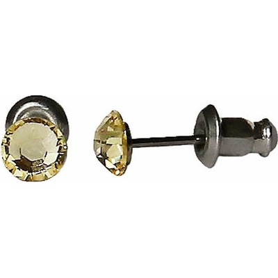 JSB Swarovski Elements s broušeným krystalem tvar tečka světle žlutá 713907 jonquil