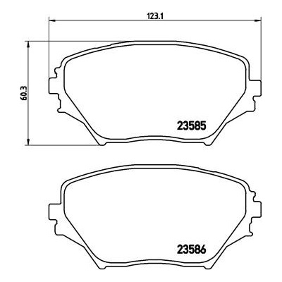 BREMBO Sada brzdových platničiek kotúčovej brzdy P83055
