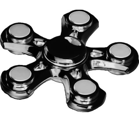 Fidget Spinner kov 4,5 černý