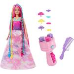 Mattel Mattel Barbie - Фантастична коса с плитки и въртене на дъгови удължения (HNJ06) (85759)