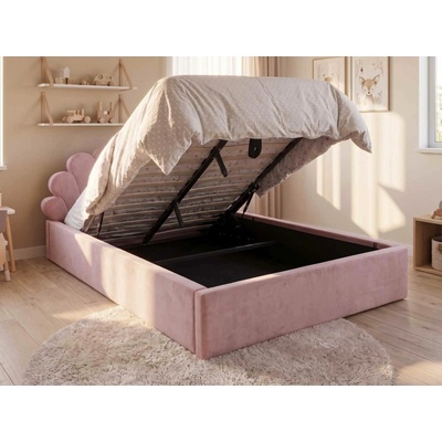 Ami Nábytek Kids Line 3 Mušle s roštem a úložným prostorem růžový Velvet