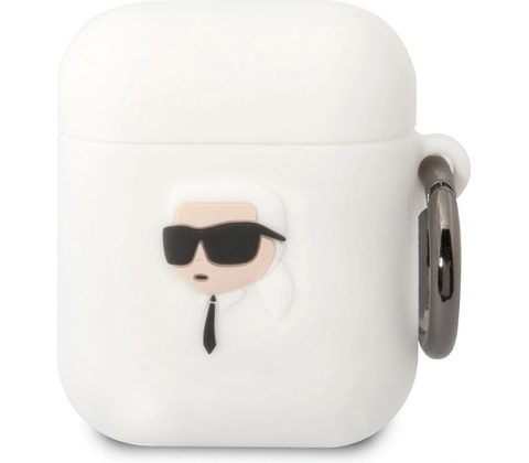 Karl Lagerfeld 3D Logo NFT Karl Head Silikonové Pouzdro pro Airpods 1/2 KLA2RUNIKH
