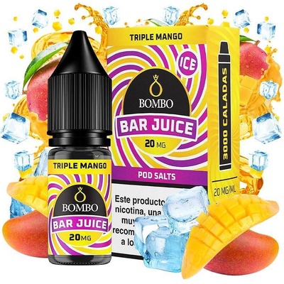 Bombo Bar Triple Mango Ice Nic Salts 10ml 10mg
