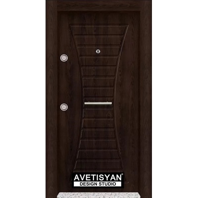 Haska Блиндирана врата Outdoor Бетопан Тъмен орех (цена без монтаж)