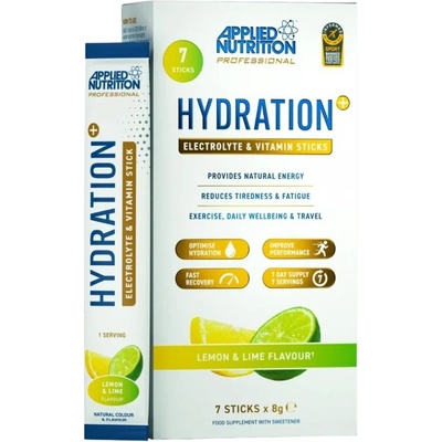 Applied Nutrition Hydration + Electrolyte & Vitamin Powder Stick Packs [7 x 8 грама] Лимон и лайм