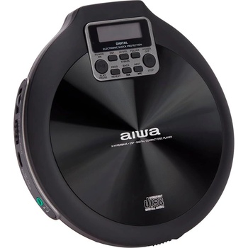 Aiwa PCP-850BK Преносим MP3 диск с X-HyperBass и 50mp ESP защита, слушалки и усъвършенствано съхранение, черен (PCP-850BK)