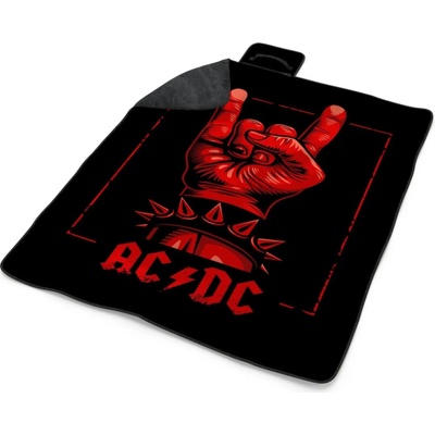 Sablio Plážová deka ACDC Červená ruka