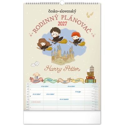 NOTIQUE Rodinný plánovací nástěnný Harry Potter 33 × 46 cm 2027