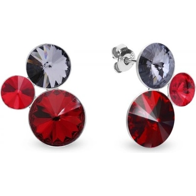 Spark stříbrné červené se Swarovski Elements Sweetie K11223LSISN