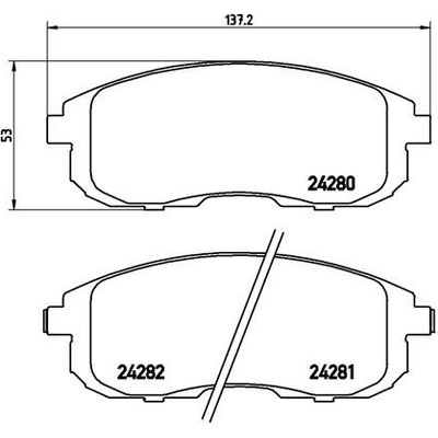 BREMBO Sada brzdových platničiek kotúčovej brzdy P23126