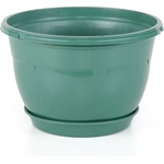 Serinova SERINOVA-Висяща саксия + кука 1, 7lt - ф18xh10cm ЗЕЛЕНА (SM01 - 18008) (0150324)