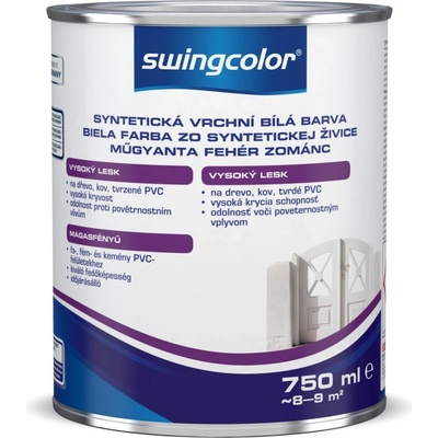 Swingcolor Biely krycí email 0,75 l biela