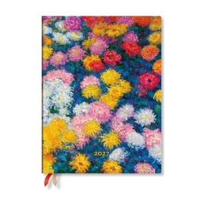 Paperblanks 2027 Monet's Chrysanthemums Ultra Softcover 12-Month Daily Planner, 432pg, 80gsm by Paperblanks