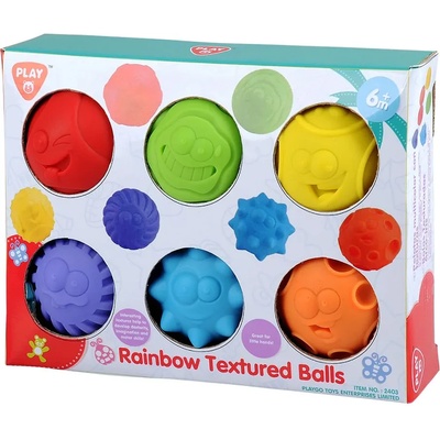 Playgo Комплект цветни релефни топки 6 бр. playgo