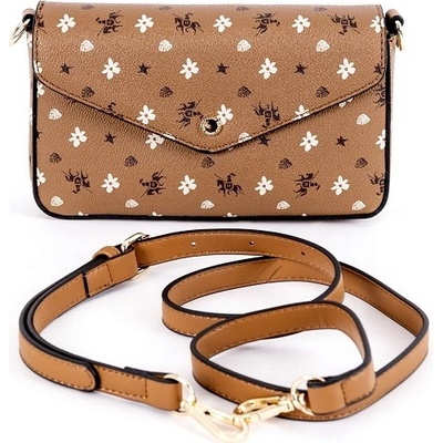 David Jones dámská malá pevná crossbody kabelka CM6120 světlehnědá