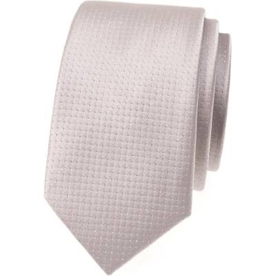 Avantgard Kravata Slim Lux 571-22309 pudrová/stříbrná