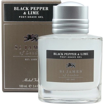 St James of London Black Pepper & Lime gél po holení 100 ml