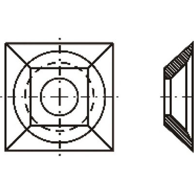 IGM Žiletka tvrdokovová - 21x21x5 Dřevo